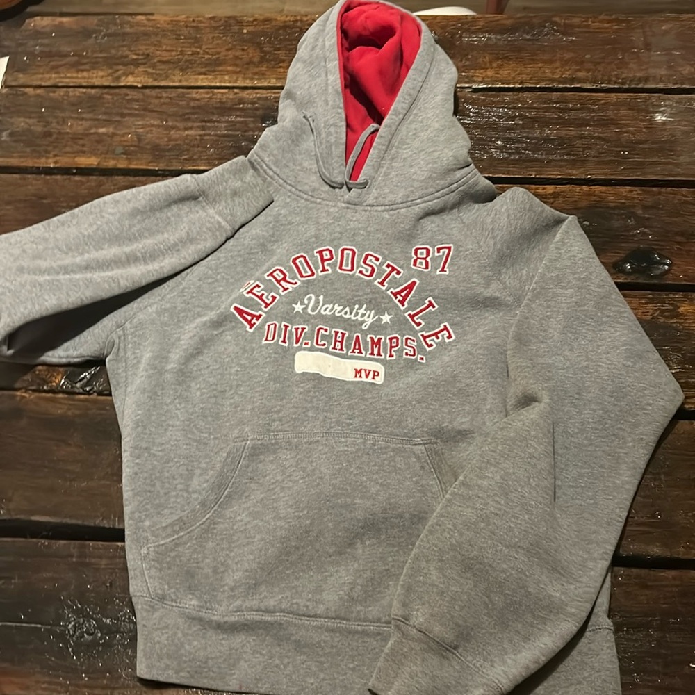 Grey and red Aeropostale Varsity Div.Champs, XL in Men’s